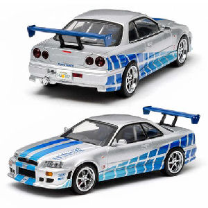 2 Fast 2 Furious 1999 Nissan Skyline GT-R (R34) 1/18th Scale Die-Cast Metal Vehicle