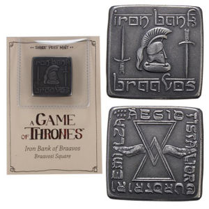 Game of Thrones Braavosi Iron Square Coin
