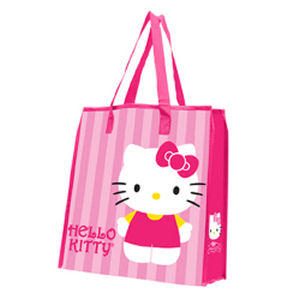 Hello Kitty Stripes Large Recycled Shopper Tote