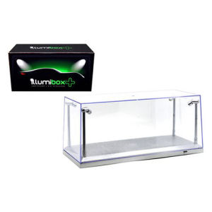 IllumiBox Plus 14 Inch L.E.D. Light Crystal Clear Silver Showcase