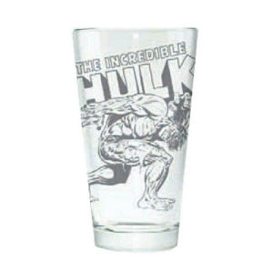 The Incredible Hulk Hero Logo Etched Pint Glass