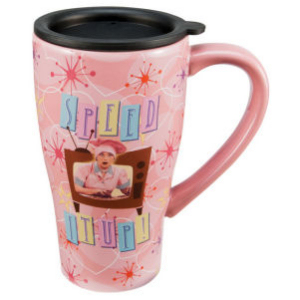 I Love Lucy 16 Ounce Ceramic Travel Mug