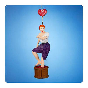 I Love Lucy Grape Stomping Resin Ornament