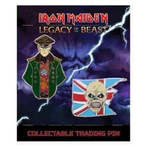 Iron Maiden Legacy of the Beast Set 1 Trooper Eddie and General Lapel Pin 2-Pack