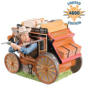 Limited Edition John Wayne Sculpted Stagecoach Cookie Jar 4800