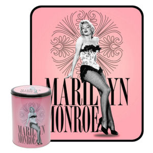 Marilyn Monroe Pink Fleece Throw Collectible Tin Canister