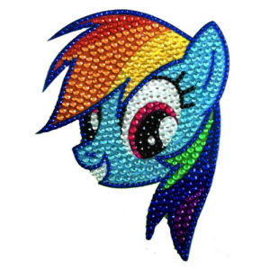 My Little Pony Rainbow Dash Crystal Studded Decal
