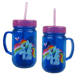 My Little Pony Friendship is Magic Rainbow Dash 24 Ounce Plastic Mason Jar
