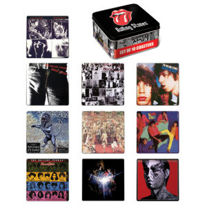 The Rolling Stones 10 piece Album Cover Coaster Set with Tin Storage Box