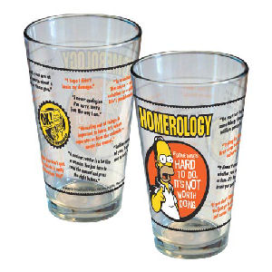 Simpsons Homerology Pint Glass