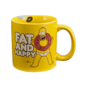 The Simpsons Fat and Happy 20 Ounce Ceramic Mug