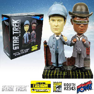 Star Trek The Next Generation Sherlock Holmes Data and La Forge Bobble Heads Set of 2 Convention Exclusive