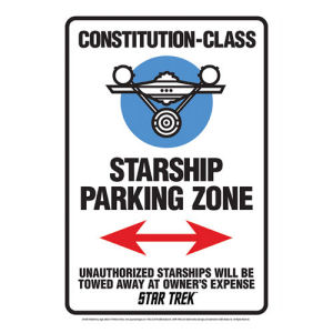 Star Trek Starship Parking Tin Sign