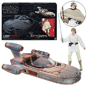 Star Wars The Black Series Luke Skywalkers Landspeeder Vehicle with Luke Skywalker Action Figure