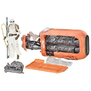 Star Wars The Black Series Reys Speeder Vehicle with Rey Action Figure