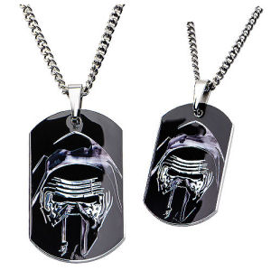 Star Wars Episode VII - The Force Awakens Kylo Stainless Steel Dog Tag Pendant Necklace