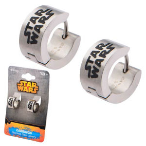 Star Wars Logo Stainless Steel Huggie Earrings