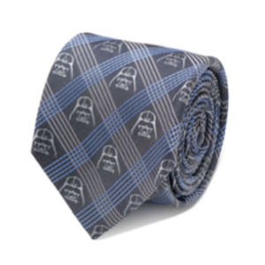 Star Wars Darth Vader Blue Plaid Italian Silk Tie
