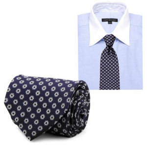 Star Wars Imperial Symbol Pattern Navy Italian Silk Tie