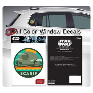 Star Wars Death Star over Scarif Badge Window Decal