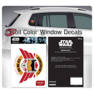 Star Wars Red Leader Wings Rebel Squadron Window Decal