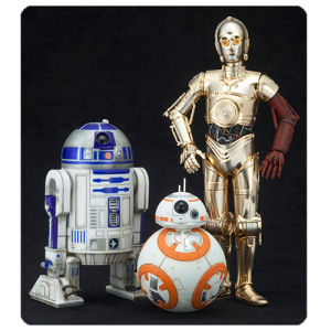 Star Wars The Force Awakens C-3PO R2-D2 and BB-8 Artfx+ 1/10th Scale Statue Set