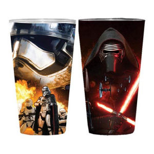 Star Wars Episode VII The Force Awakens Villain Poster Clear Full Wrap Pint Glass 2-Pack