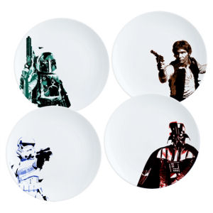 Star Wars 10 Inch Ceramic Plate 4 Pack Set