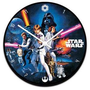 Star Wars 13.5 Inch Cordless Wood Wall Clock