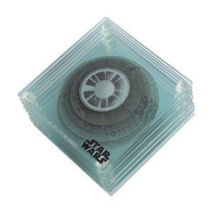 Star Wars 3D Death Star Glass Coaster 9-Pack Set