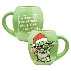 Star Wars Yoda Holiday 18 Ounce Oval Ceramic Mug