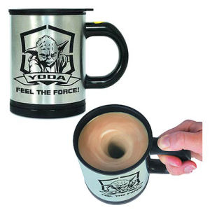 Star Wars Yoda Feel The Force Self-Stirring Mug