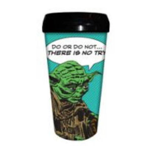 Star Wars Yoda Comic 16 Ounce Plastic Travel Mug