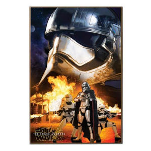 Star Wars Episode VII The Force Awakens Captain Phasma and Flametroopers Wood Wall Art