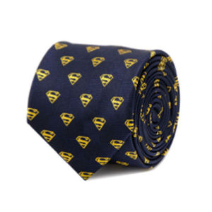 Superman Shield Navy Italian Silk Tie