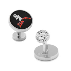 Superman Silhouette Silver Cufflinks