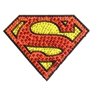 Superman Logo Crystal Studded Small Decal