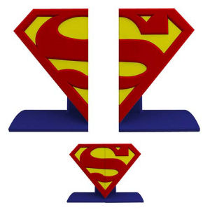 Superman Logo Bookends Statues