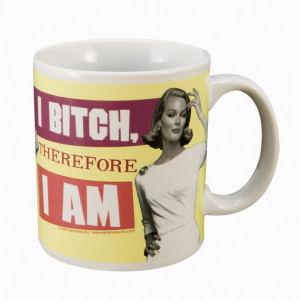 Retro Humor by Ephemera Bitches Collection I Bitch Therefore...12 oz. Decal Mug