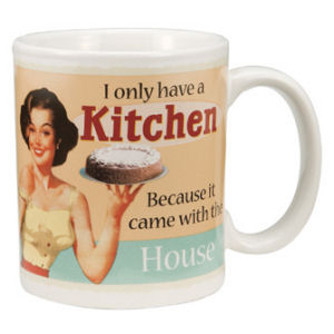 Retro Humor by Ephemera Domestic Goddess Collection I Only Have a Kitchen 12oz Mug