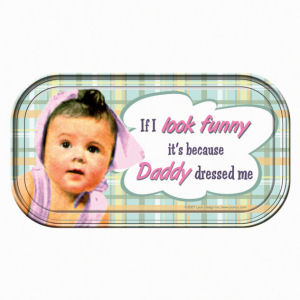 Retro Humor by Ephemera Raising Kids and Coffee Collection If I Look Funny...Mini Tin Sign