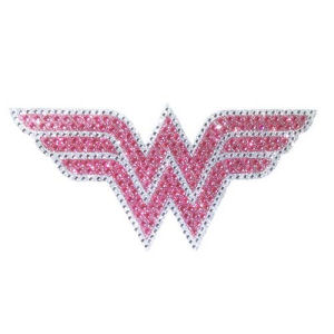 Wonder Woman Logo Pink Crystal Studded Large Decal