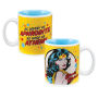 From the Wonder Woman Collection by Vandor. Wonder Woman  12 Ounce Aphrodite and Athena. Ceramic Mug. Mug is ceramic with photo quality design. Microwave and dishwasher safe. Ships in full color gift box.