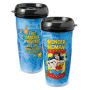 From the Wonder Woman Collection by Vandor. Wonder Woman 16 Ounce Plastic Travel Mug. Durable plastic travel mug is lightweight with secure snap on lid. Hand wash recommended.
