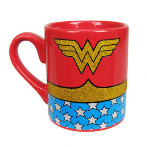 Wonder Woman Uniform Glitter 14 Ounce Ceramic Mug