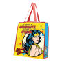From the Wonder Woman Collection by Vandor. Wonder Woman Large Recycled Shopper Tote. The large recycled tote is earth-friendly (made of 25% recycled materials) strong and water resistant.