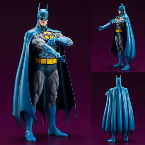 DC Batman The Bronze Age ArtFX 1/6th Scale Statue. This original scene captures Batman inside the Batcave before going into action; a pose worthy of a commemorative statue to celebrate his legacy. The base features a metal plate decorated 