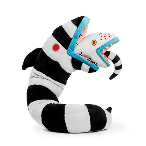 Beetlejuice Beetlejuice Sandworm Interactive Plush. Designed with high-quality, soft materials, and epic details to bring your favorite on-screen monster to life, this plushie has an internal wire so you can shape it however you want.