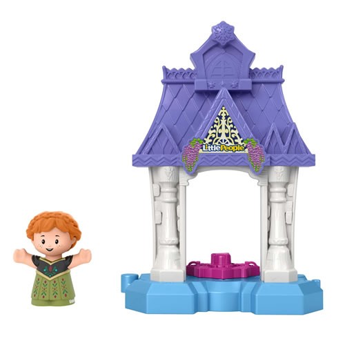 Disney Frozen Little People Anna In Arendelle Playset. Spin the figure on the snowflake for fun twirling action. Playset and figure sized just right for small hands to grasp and move, helping to strengthen fine motor skills.
