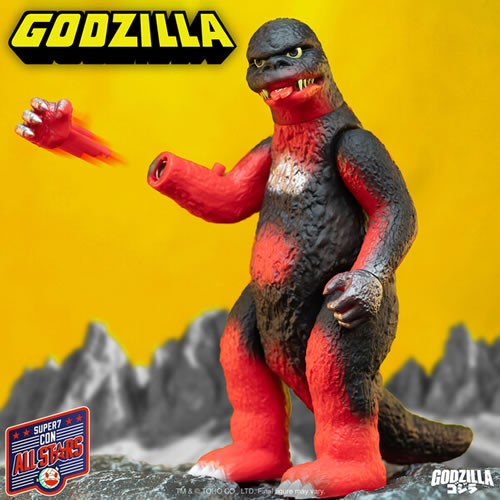 Toho Shogun Godzilla (Vintage Red) S7 ULTIMATES! Action Figure. Debuting at Comic-Con 2024, the latest articulated, 7 inch scale Toho ULTIMATES! figure of Shogun Godzilla (Vintage Red) is inspired by the classic Shogun Godzilla and the vintage